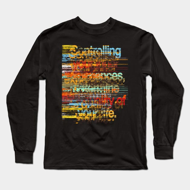 Distortion Long Sleeve T-Shirt by bulografik